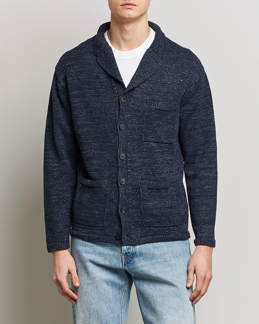 Hombres | Jerséis y prendas de punto | Inis Meáin | Washed Linen Pub Jacket Seal