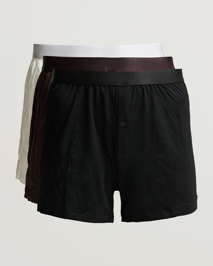 Hombres | Ropa interior y calcetines | CDLP | 3-Pack Boxer Shorts Black/White/Brown