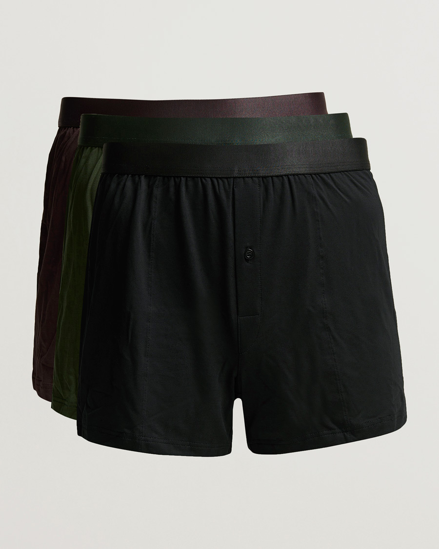 Hombres | Ropa interior y calcetines | CDLP | 3-Pack Boxer Shorts Black/Army/Brown