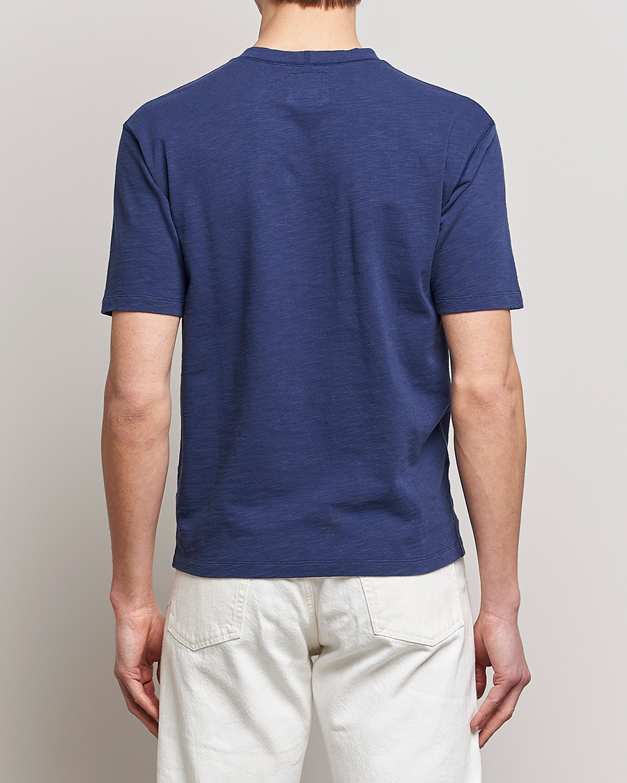 Hombres | Camisetas | Drake's | Cotton Pocket T-Shirt Navy