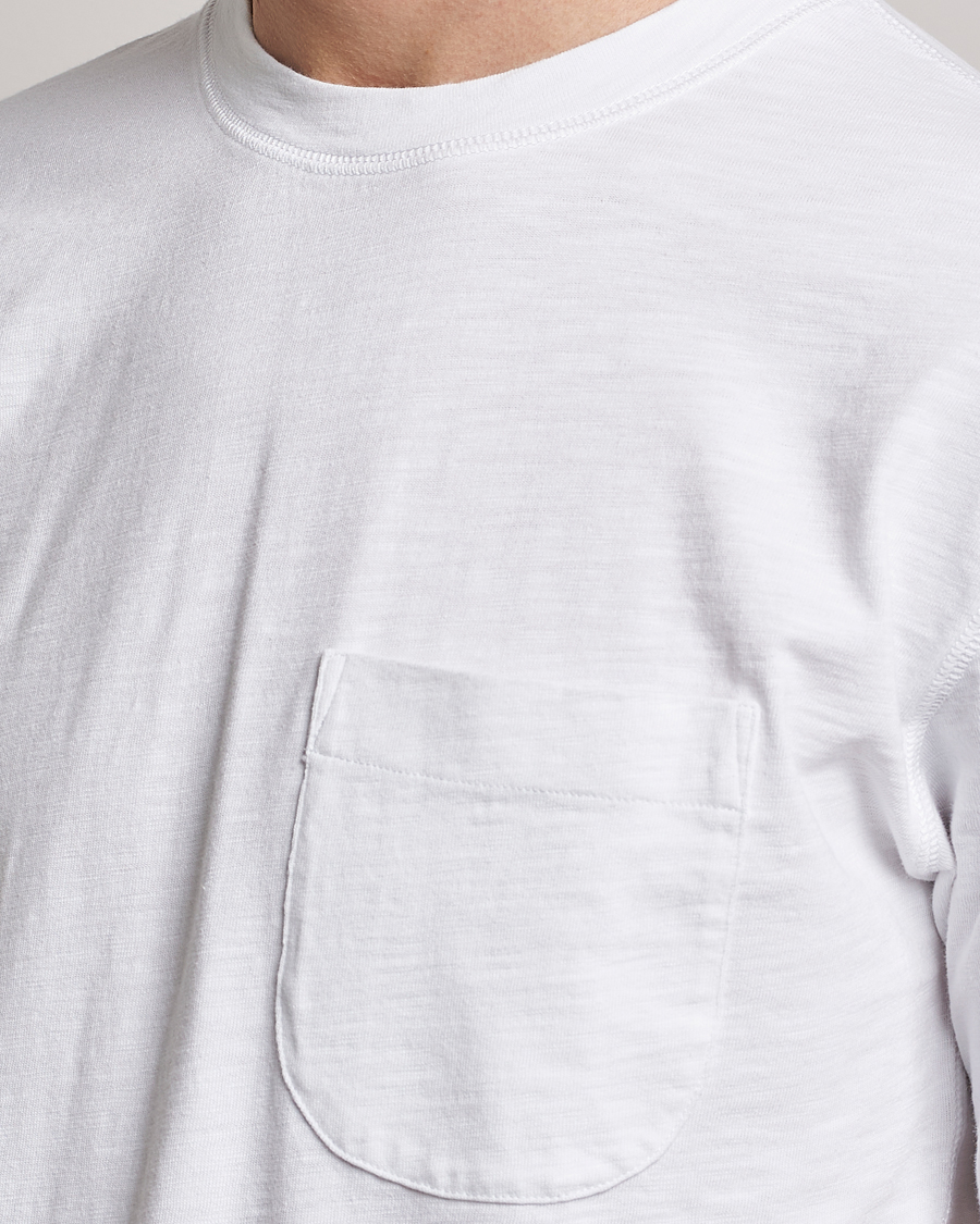 Hombres | Camisetas | Drake's | Cotton Pocket T-Shirt White