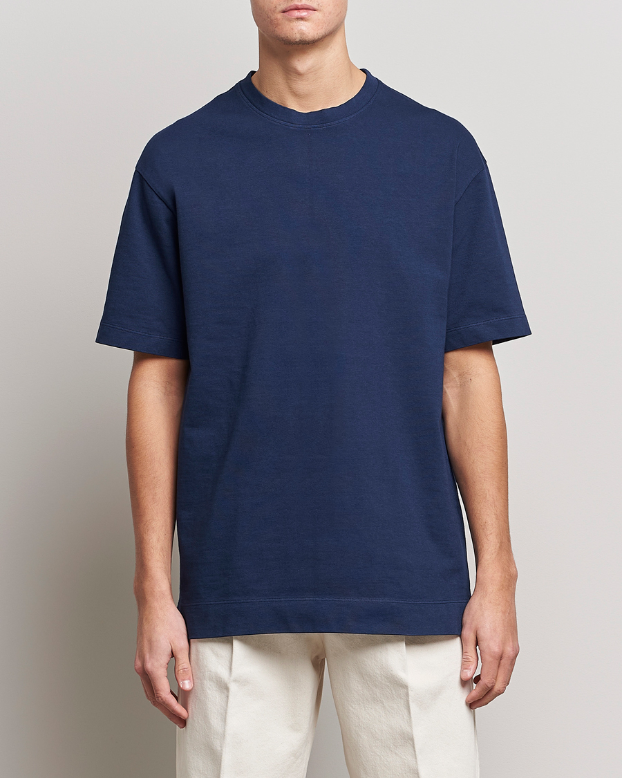 Hombres | Camisetas | Massimo Alba | Nevis Short Sleeve T-Shirt Navy