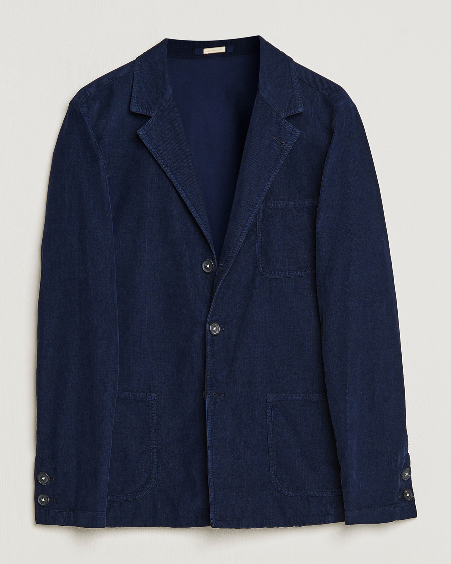 Hombres | Blazers | Massimo Alba | Baglietto Baby Corduroy Jacket Navy