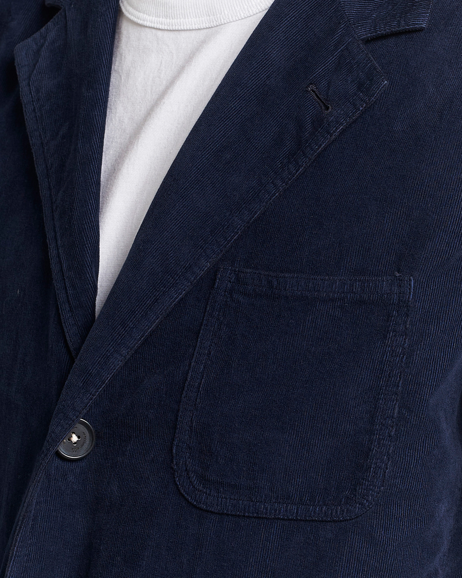 Hombres | Blazers | Massimo Alba | Baglietto Baby Corduroy Jacket Navy