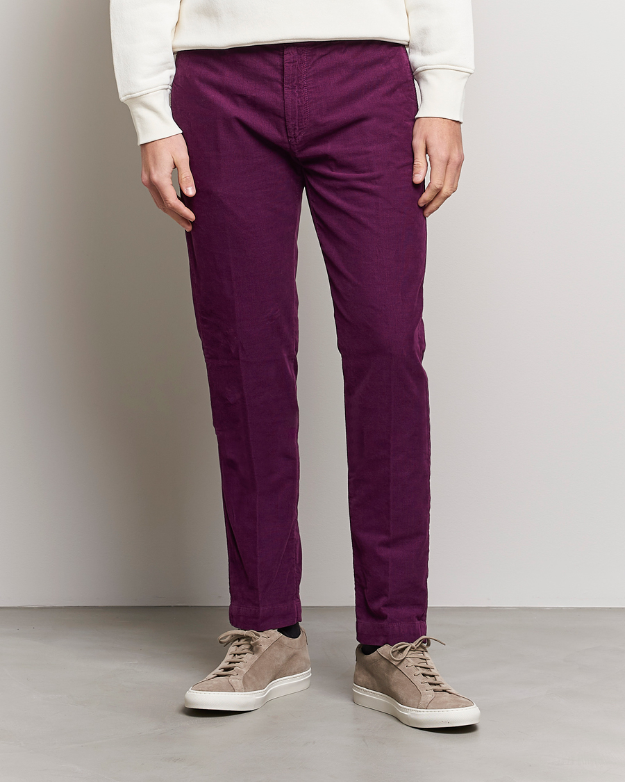 Hombres | Pantalones | Massimo Alba | Baby Corduroy Trousers Plum