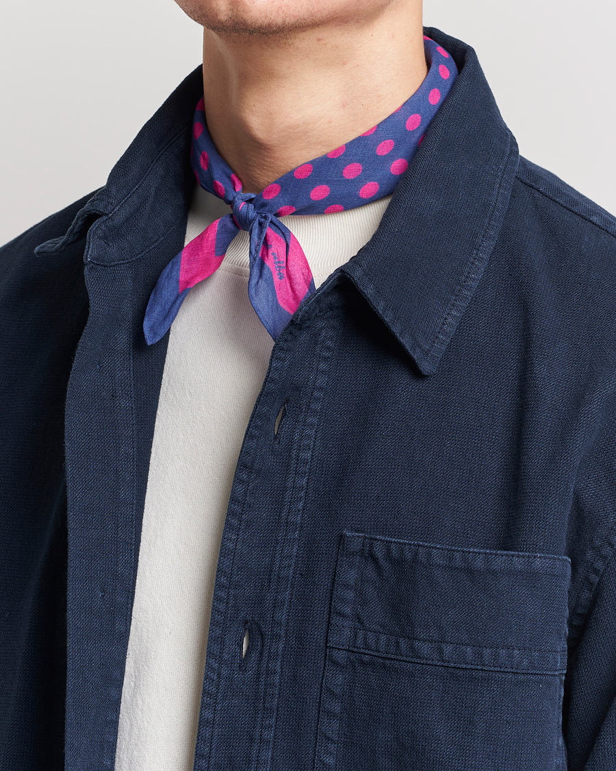 Hombres | Massimo Alba Cotton Voile Bandana Blue Massaua | Massimo Alba | Cotton Voile Bandana Blue Massaua