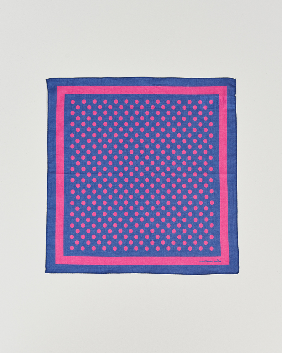 Hombres | Massimo Alba Cotton Voile Bandana Blue Massaua | Massimo Alba | Cotton Voile Bandana Blue Massaua