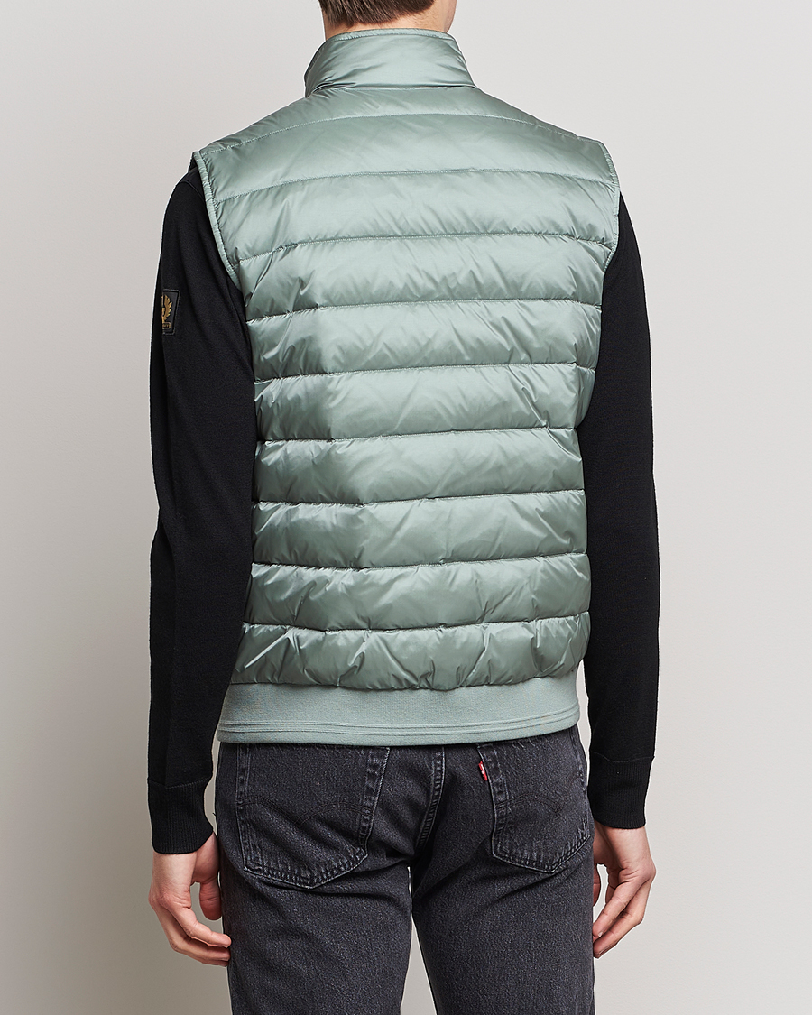 Hombres | Chalecos | Belstaff | Circuit Padded Gilet Steel Green