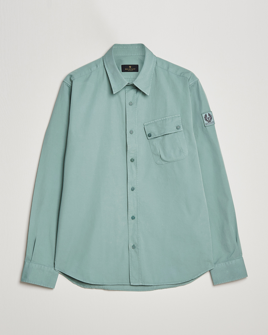 Hombres | Camisas | Belstaff | Pitch Cotton Pocket Shirt Steel Green