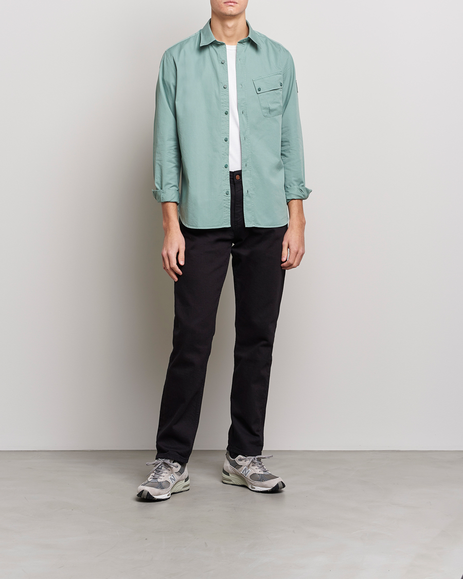 Hombres | Camisas | Belstaff | Pitch Cotton Pocket Shirt Steel Green