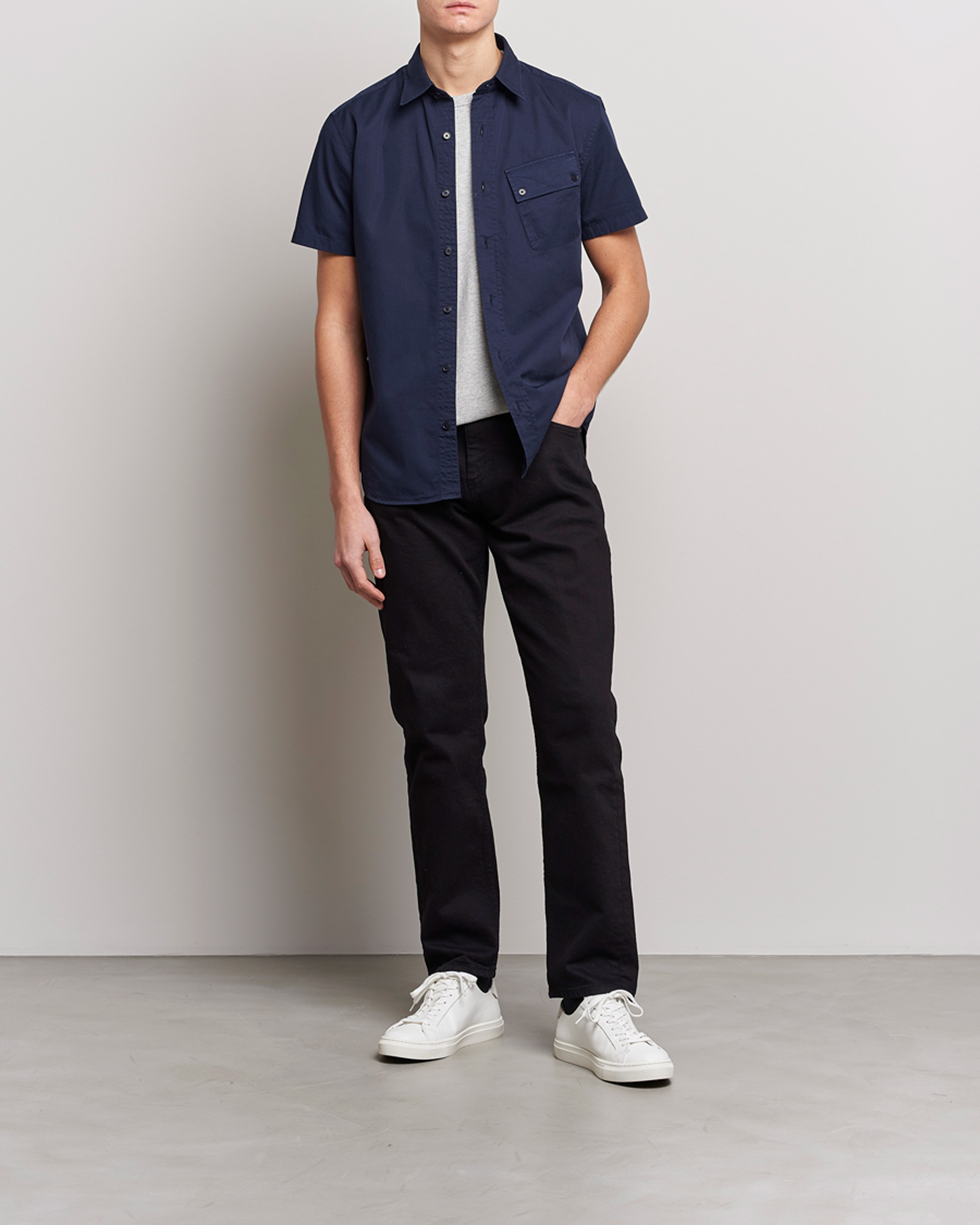 Hombres | Camisas | Belstaff | Short Sleeve Pitch Shirt Neep Navy