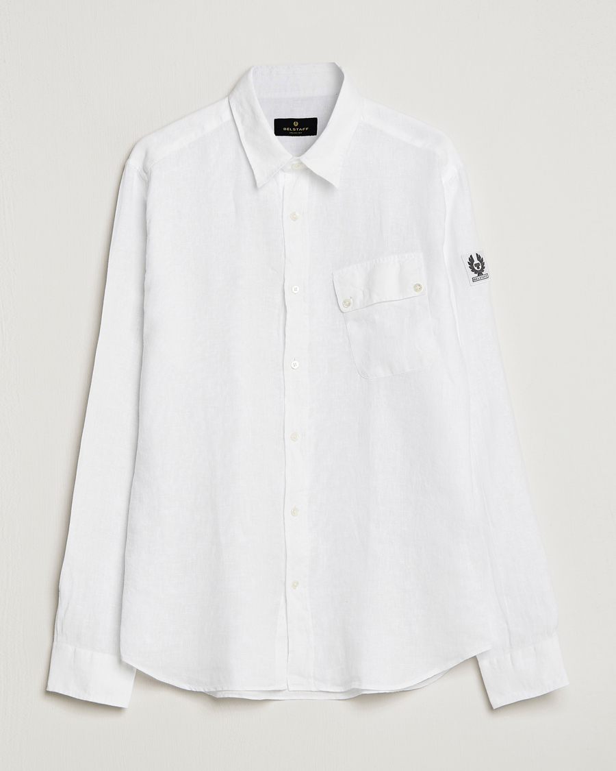 Hombres | Camisas | Belstaff | Pitch Linen Pocket Shirt White