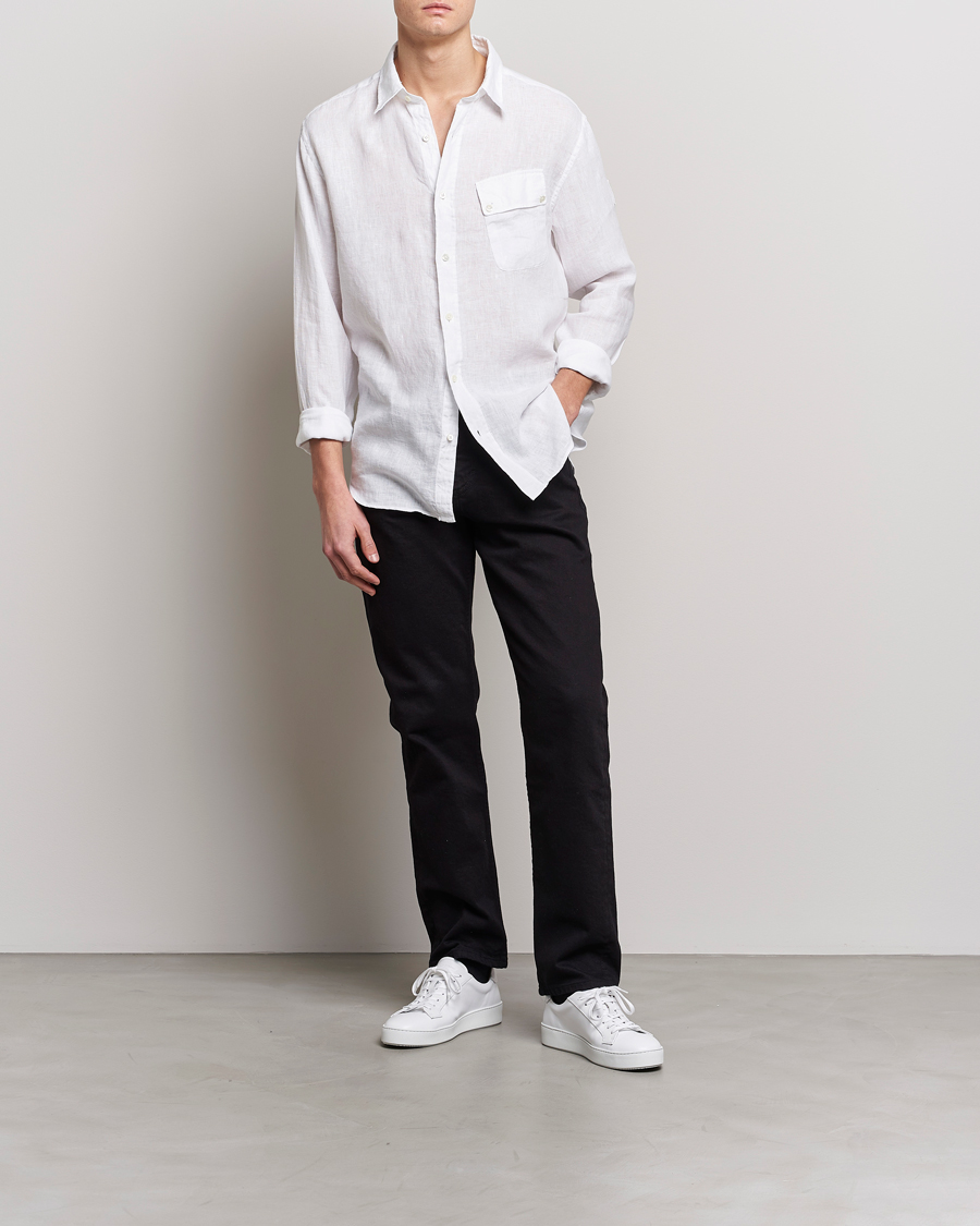 Hombres | Camisas | Belstaff | Pitch Linen Pocket Shirt White