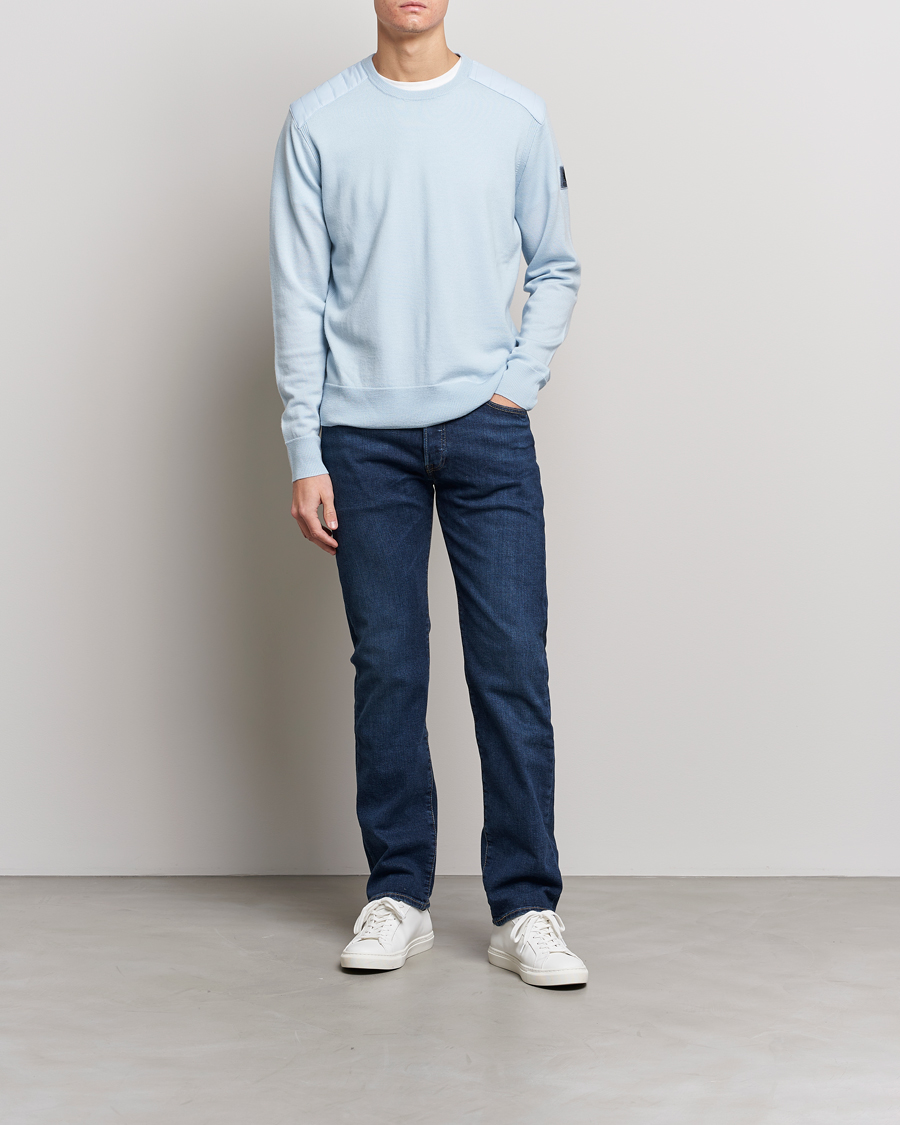 Hombres | Jerséis y prendas de punto | Belstaff | Kerrigan Crew Neck Merino Sweatshirt Sky Blue