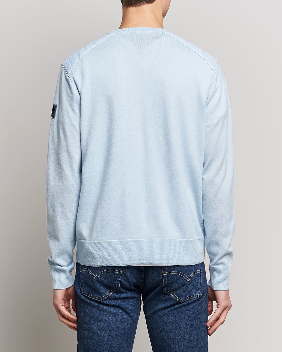 Hombres | Jerséis y prendas de punto | Belstaff | Kerrigan Crew Neck Merino Sweatshirt Sky Blue