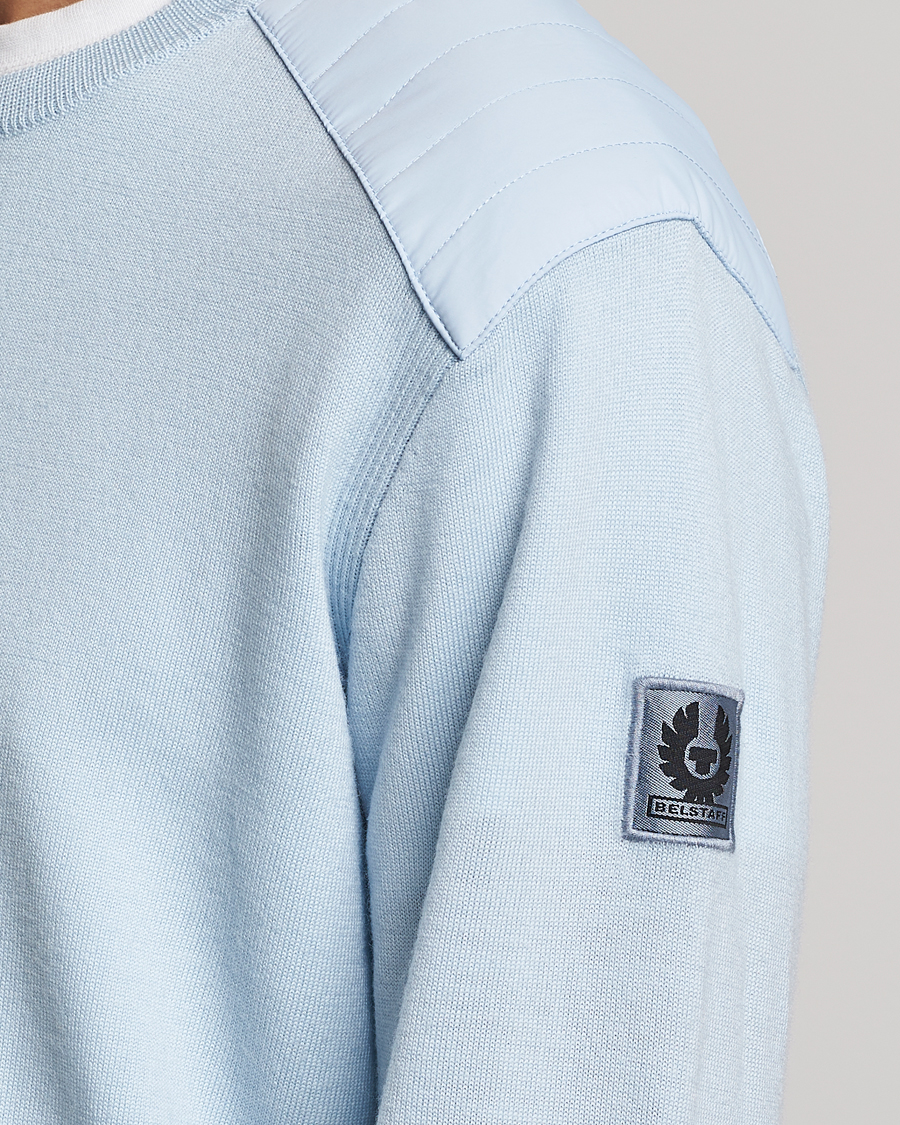 Hombres | Jerséis y prendas de punto | Belstaff | Kerrigan Crew Neck Merino Sweatshirt Sky Blue
