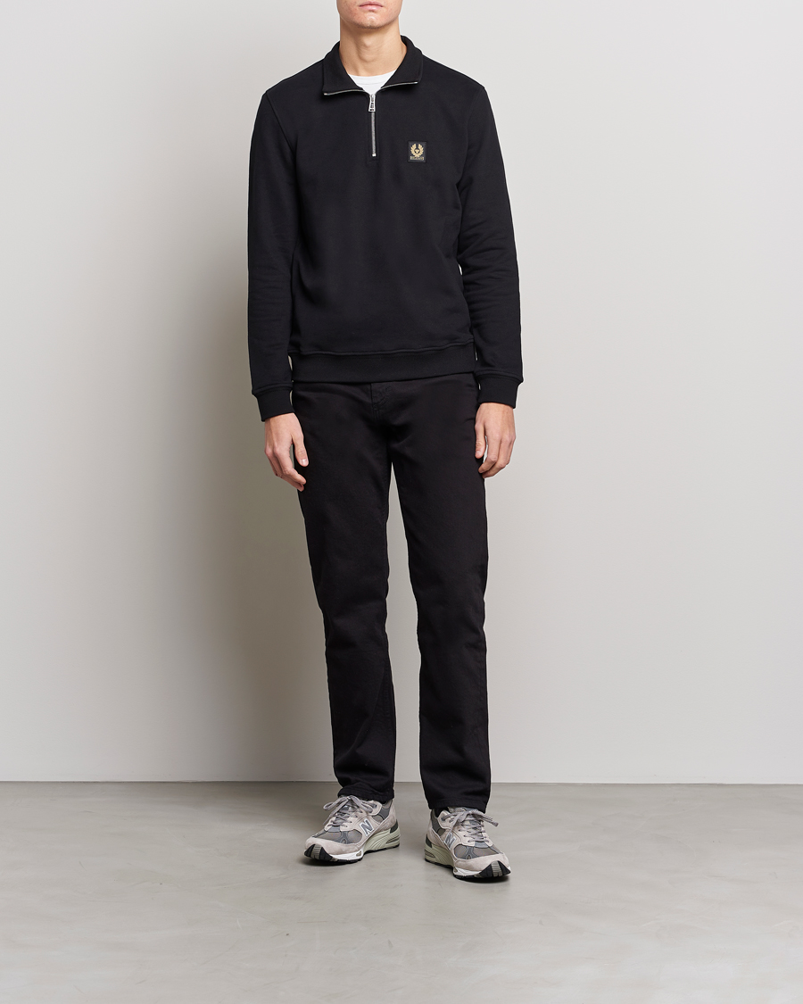 Hombres | Jerséis y prendas de punto | Belstaff | Signature Half Zip Sweatshirt Black