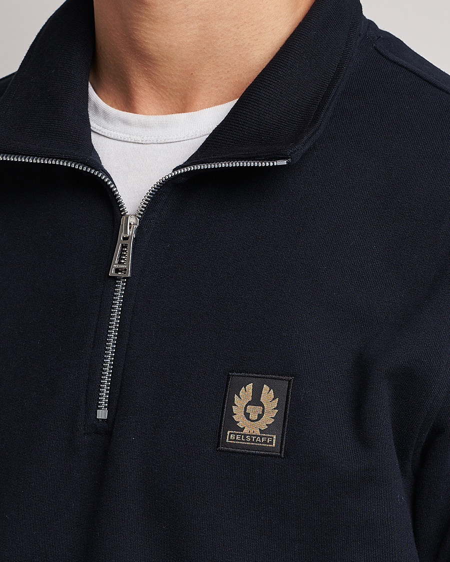 Hombres | Jerséis y prendas de punto | Belstaff | Signature Half Zip Sweatshirt Dark Ink