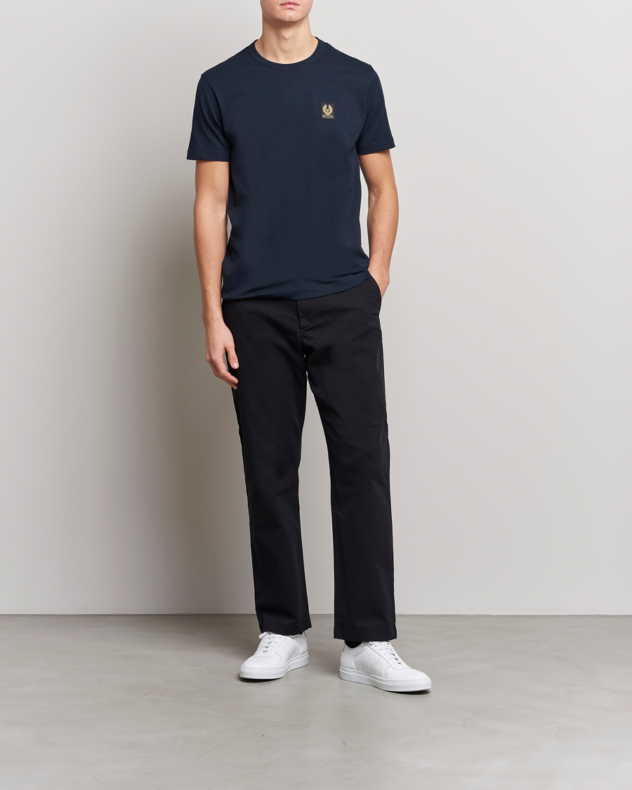 Hombres | Camisetas | Belstaff | Cotton Logo T-Shirt Dark Ink