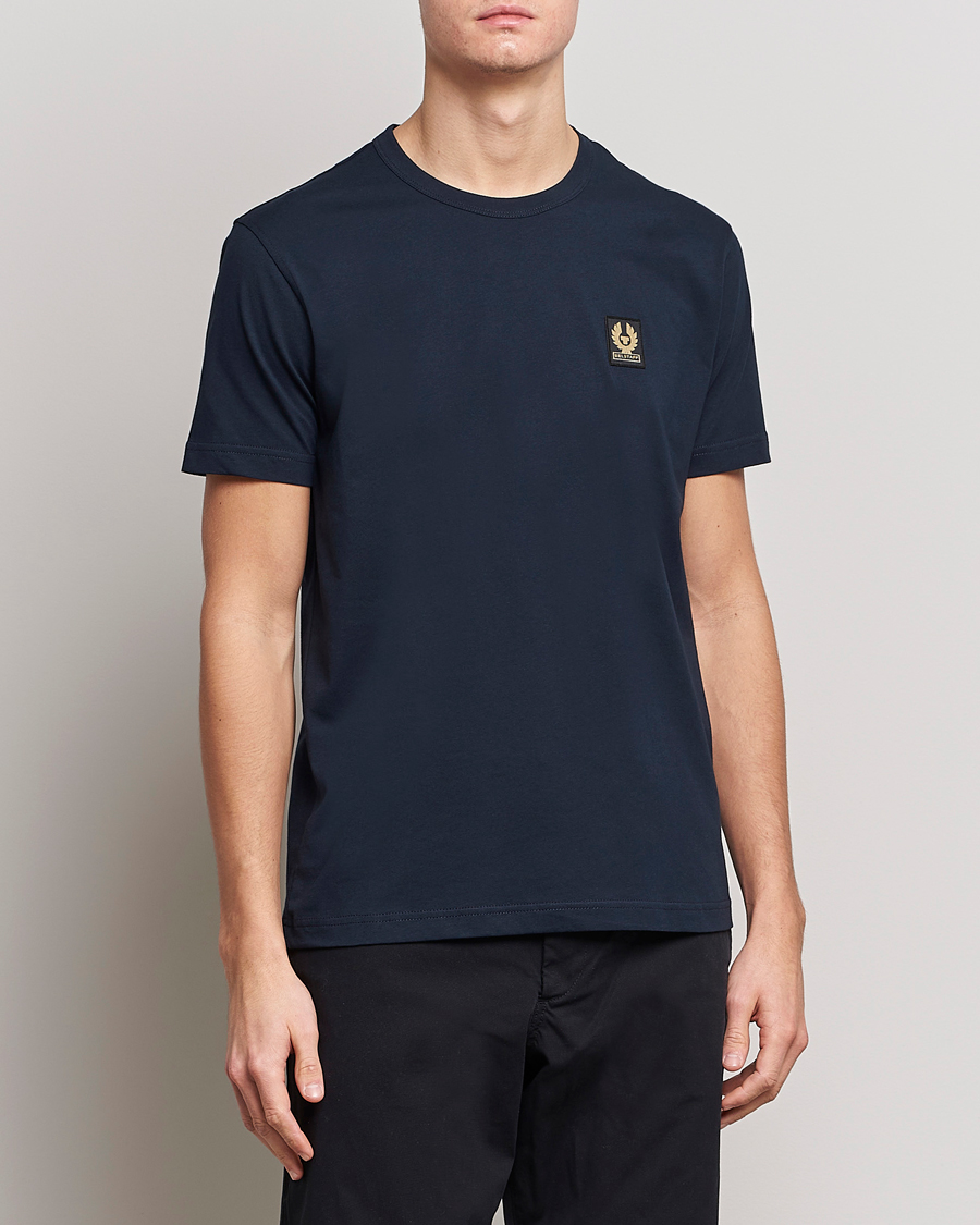 Hombres | Camisetas | Belstaff | Cotton Logo T-Shirt Dark Ink