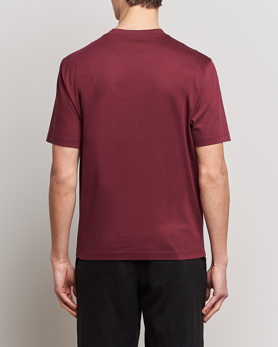 Hombres | Camisetas | Lanvin | Embroidered Tonal Logo T-Shirt Burgundy
