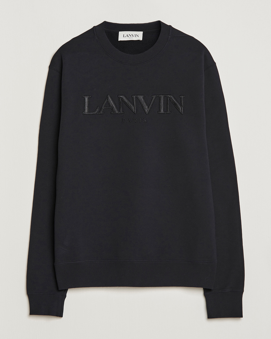 Hombres | Jerséis y prendas de punto | Lanvin | Logo Embroidered Sweatshirt Black