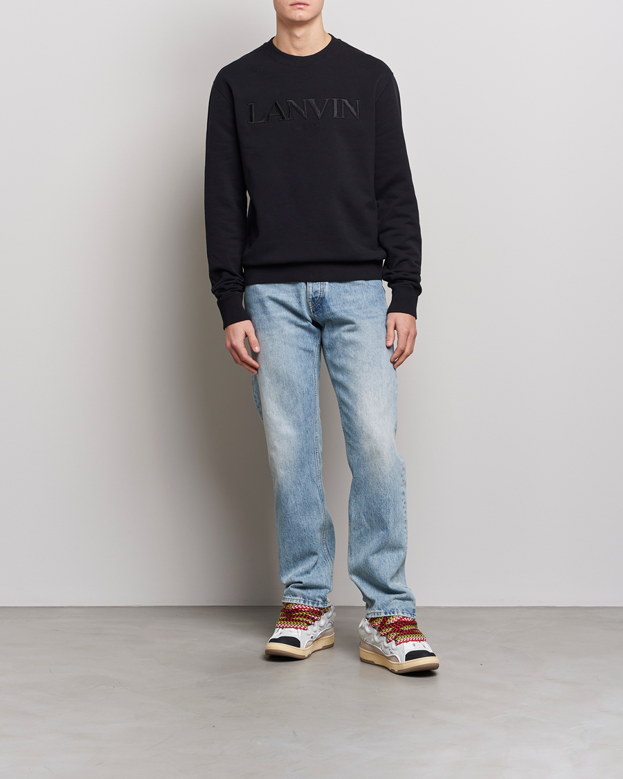 Hombres | Jerséis y prendas de punto | Lanvin | Logo Embroidered Sweatshirt Black
