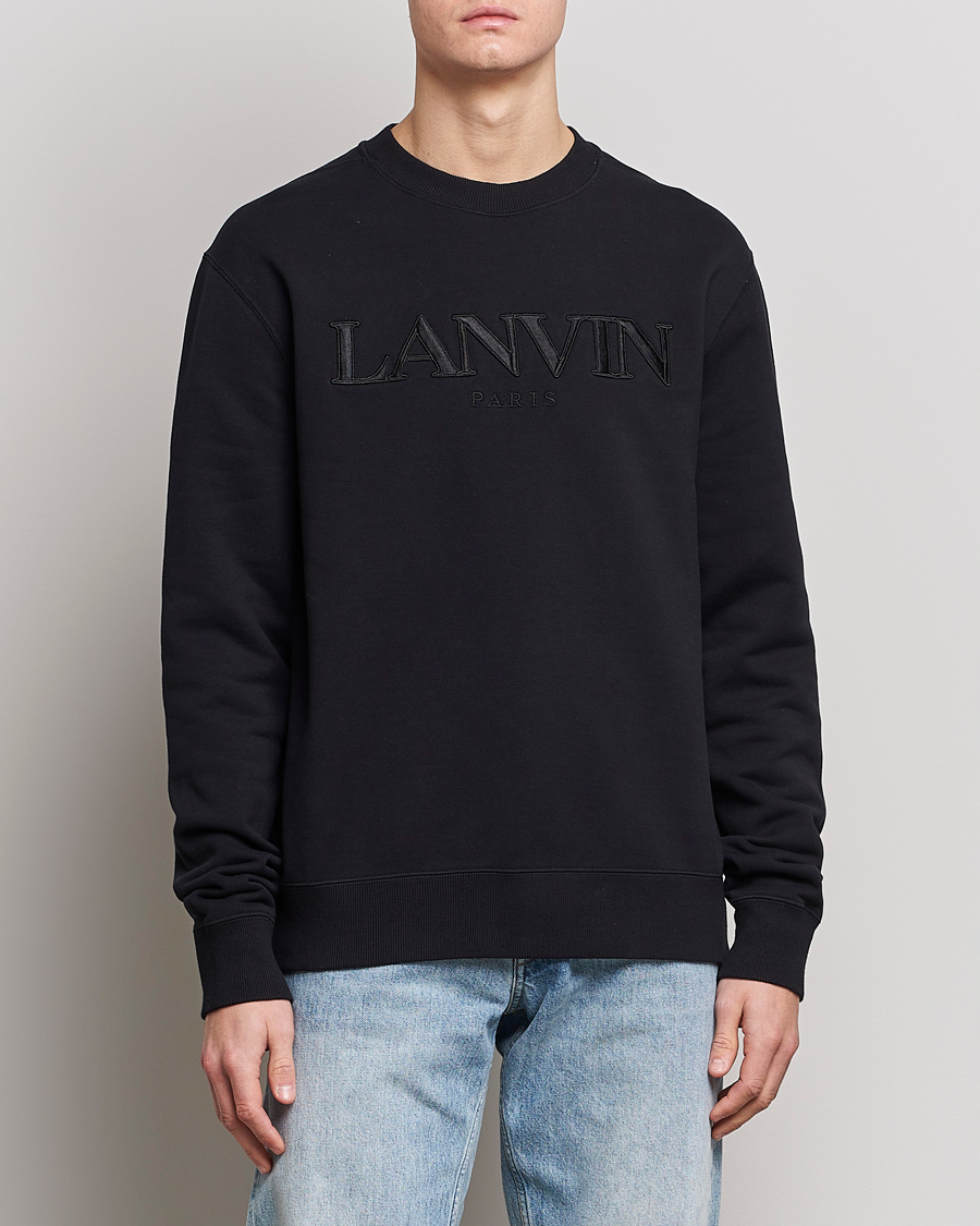 Hombres | Jerséis y prendas de punto | Lanvin | Logo Embroidered Sweatshirt Black