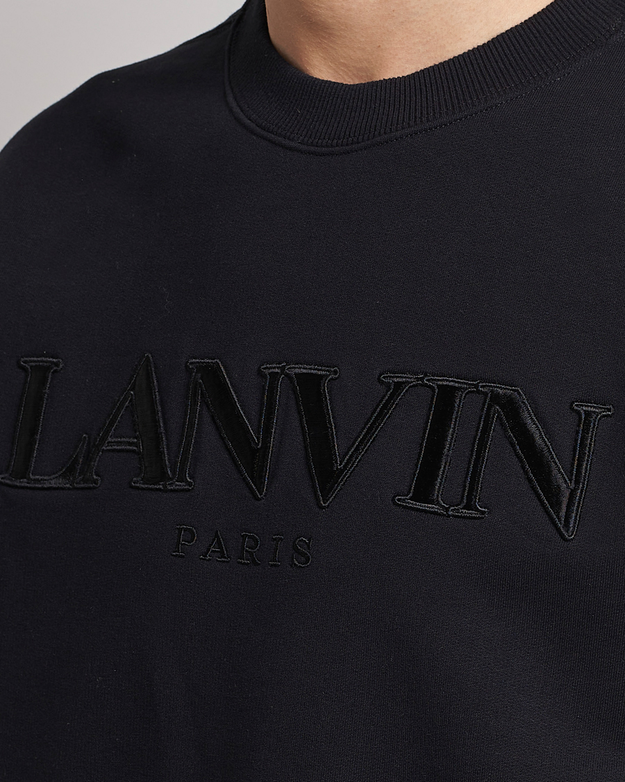 Hombres | Jerséis y prendas de punto | Lanvin | Logo Embroidered Sweatshirt Black