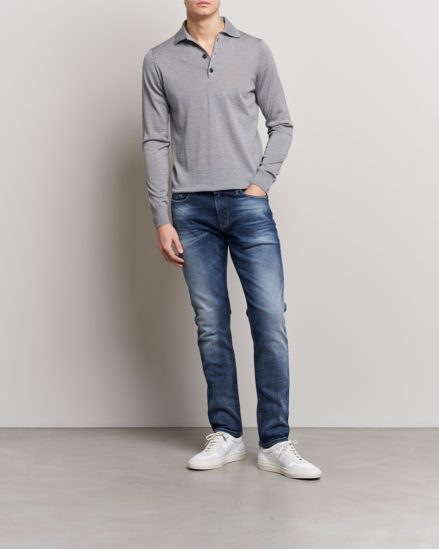 Hombres | Jerséis y prendas de punto | Emporio Armani | Knitted Merino Pique Grey