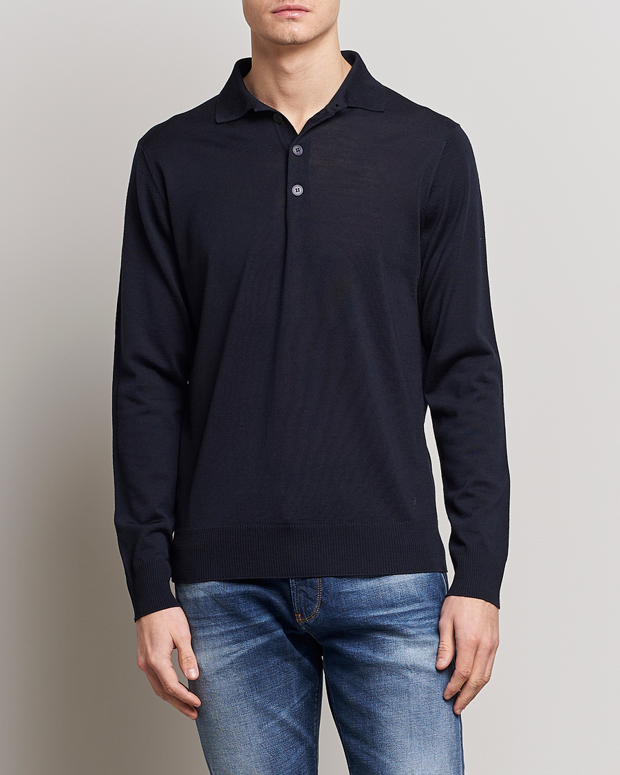 Hombres | Jerséis y prendas de punto | Emporio Armani | Knitted Merino Pique Navy