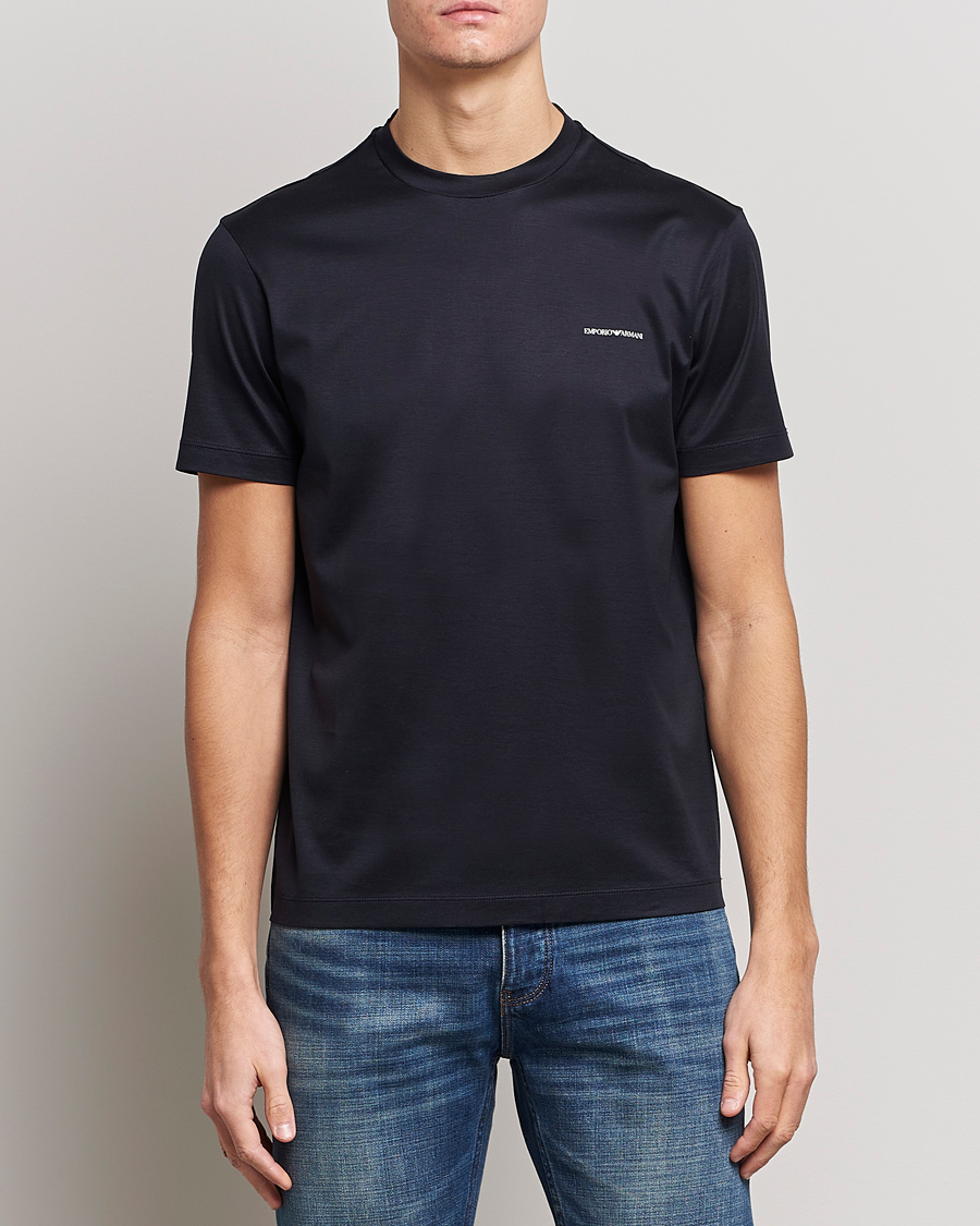 Hombres | Camisetas | Emporio Armani | Tencel T-Shirt Navy