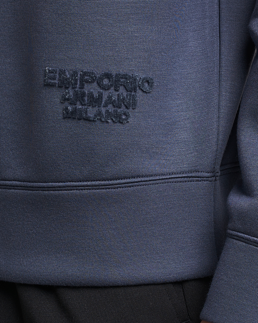 Hombres | Jerséis y prendas de punto | Emporio Armani | Modal Sweat Crew Neck Blue Grey