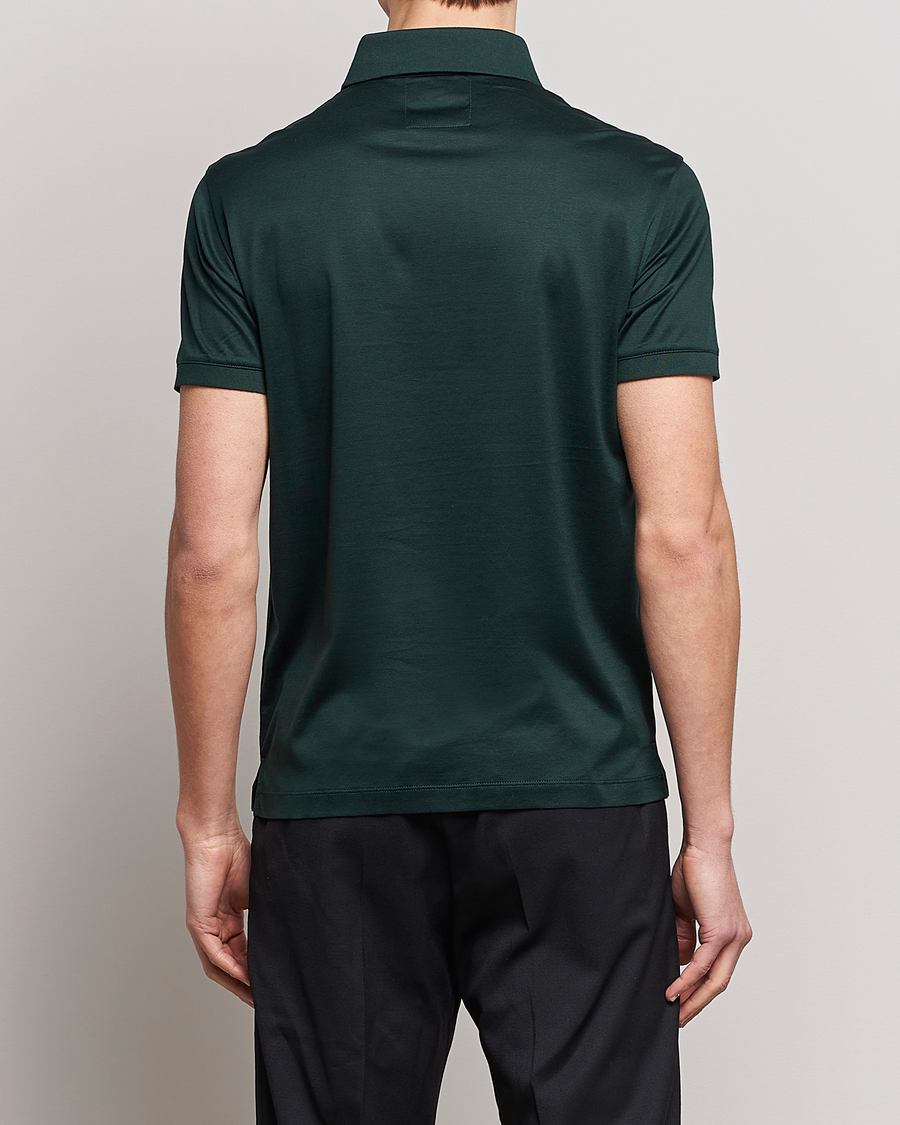 Hombres | Polos | Emporio Armani | Cotton Tencel Polo Green