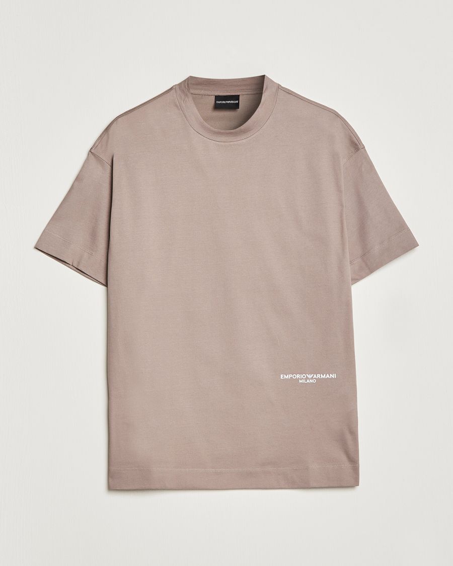Hombres | Camisetas | Emporio Armani | Cotton T-Shirt Beige