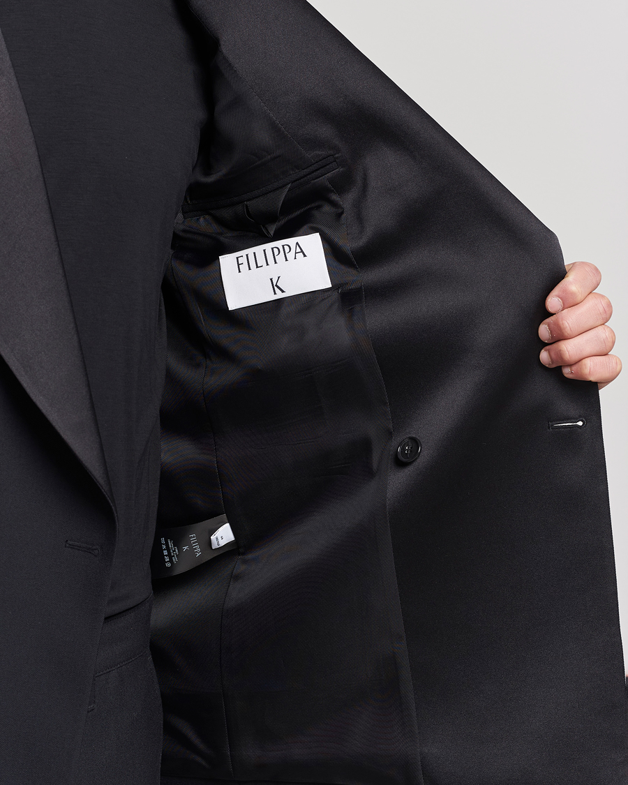 Hombres | Blazers | Filippa K | Tuxedo Blazer Black