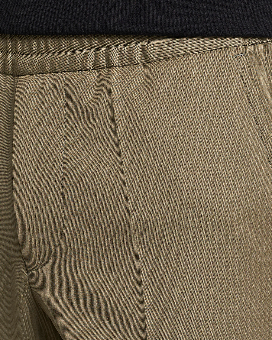 Hombres | Pantalones | Filippa K | Terry Cropped Trousers Khaki