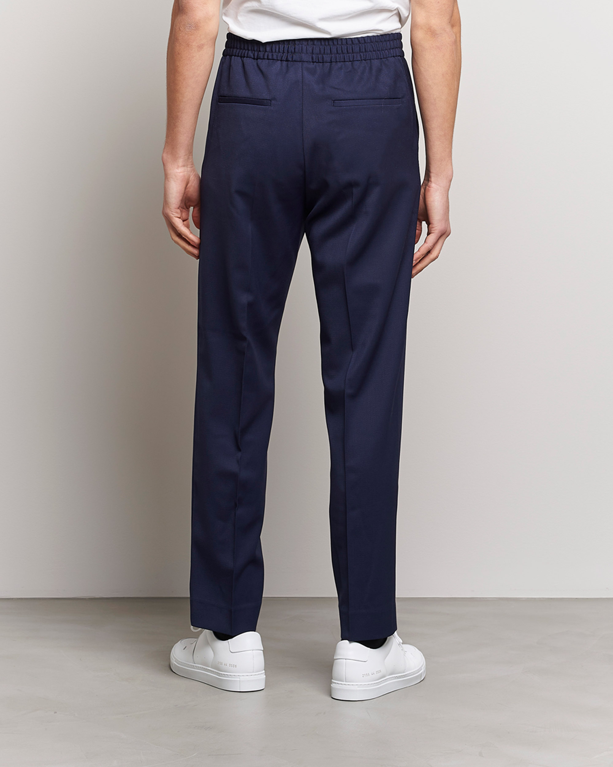Hombres | Pantalones | Filippa K | Relaxed Terry Wool Trousers French Navy