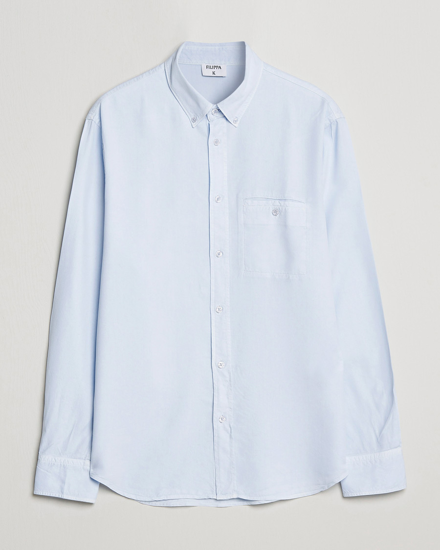 Hombres | Camisas | Filippa K | Zachary Lyocell Shirt Ice Blue