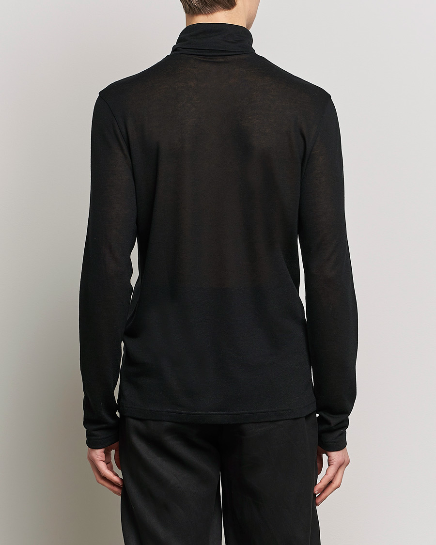 Hombres | Jerséis y prendas de punto | Filippa K | Jersey Lyocell Turtleneck Black