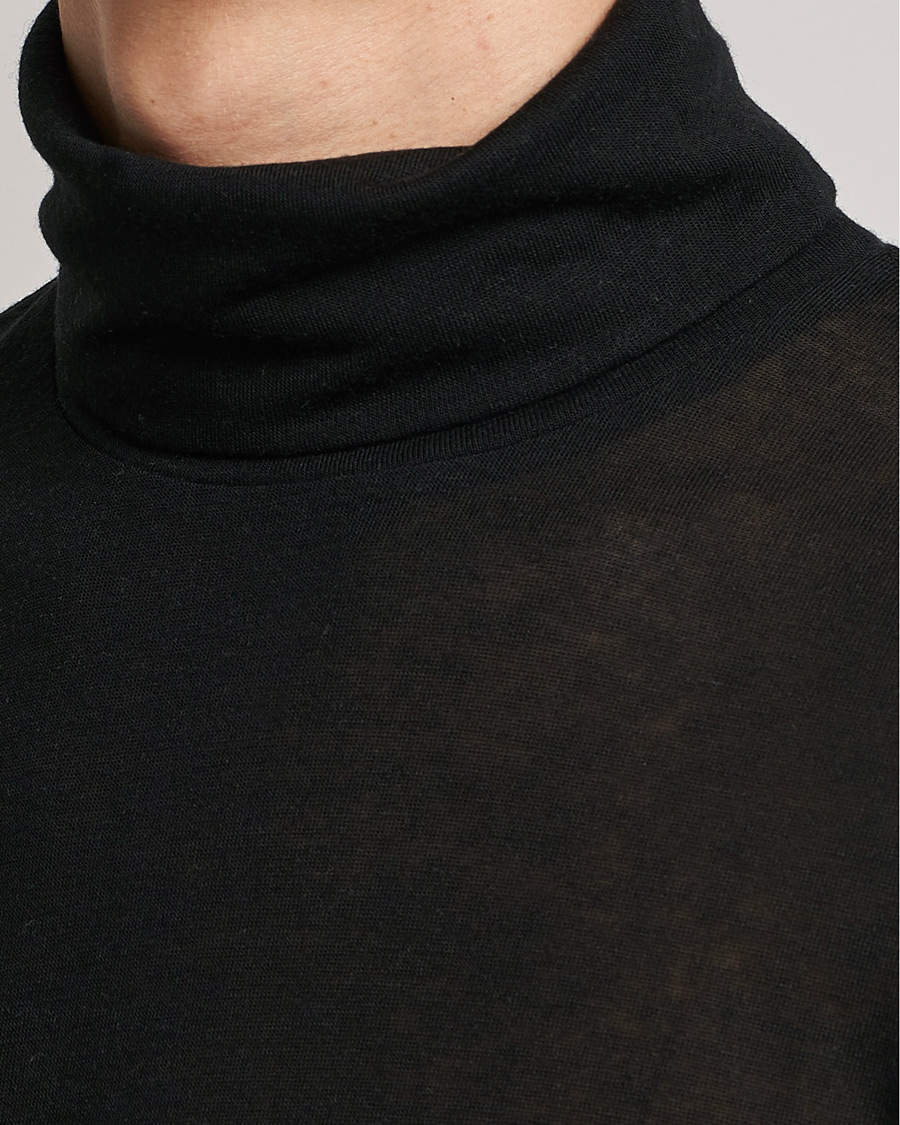 Hombres | Jerséis y prendas de punto | Filippa K | Jersey Lyocell Turtleneck Black