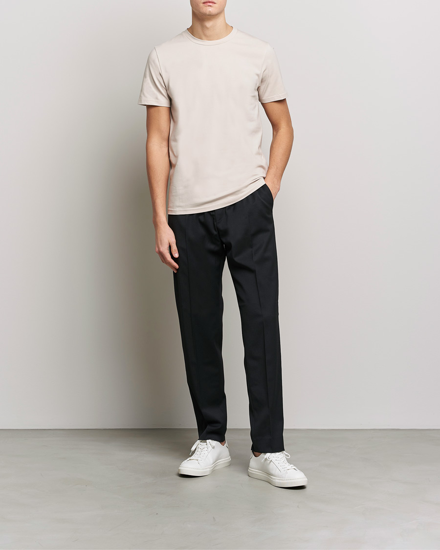 Hombres | Camisetas | Filippa K | Stretch Cotton Tee Sand