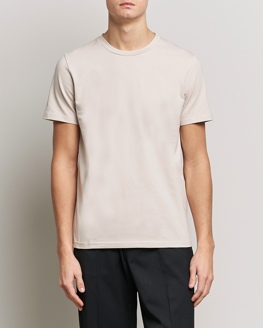 Hombres | Camisetas | Filippa K | Stretch Cotton Tee Sand