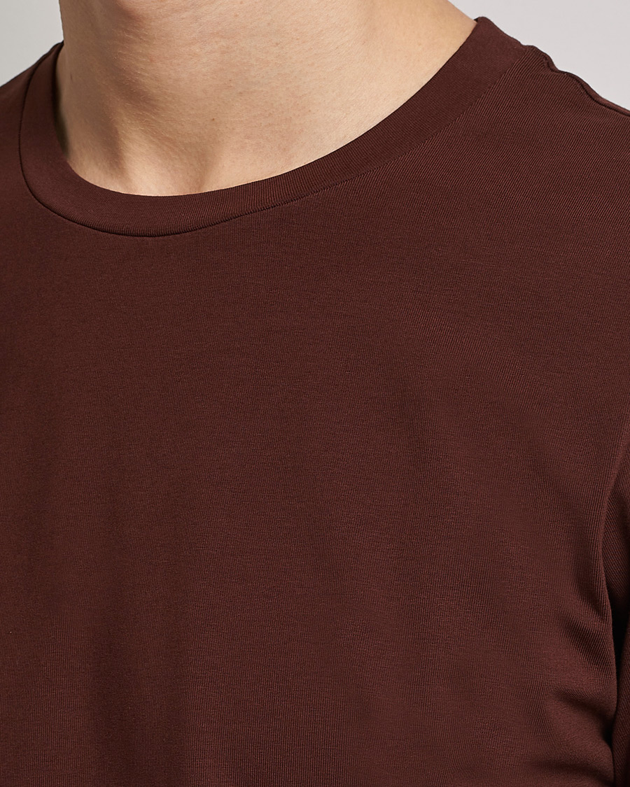 Hombres | Camisetas | Filippa K | Stretch Cotton Tee Brown