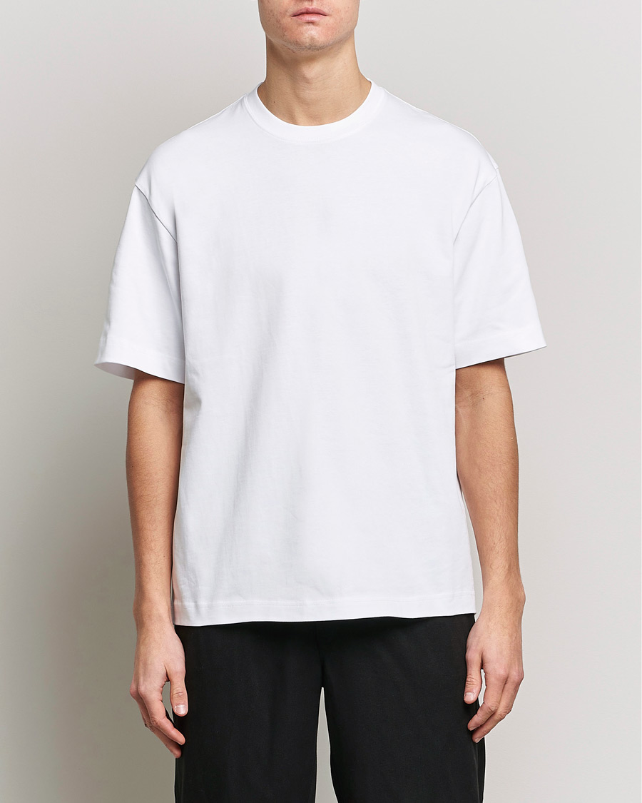 Hombres | Camisetas blancas | Filippa K | Heavy Cotton Crew Neck T-Shirt White