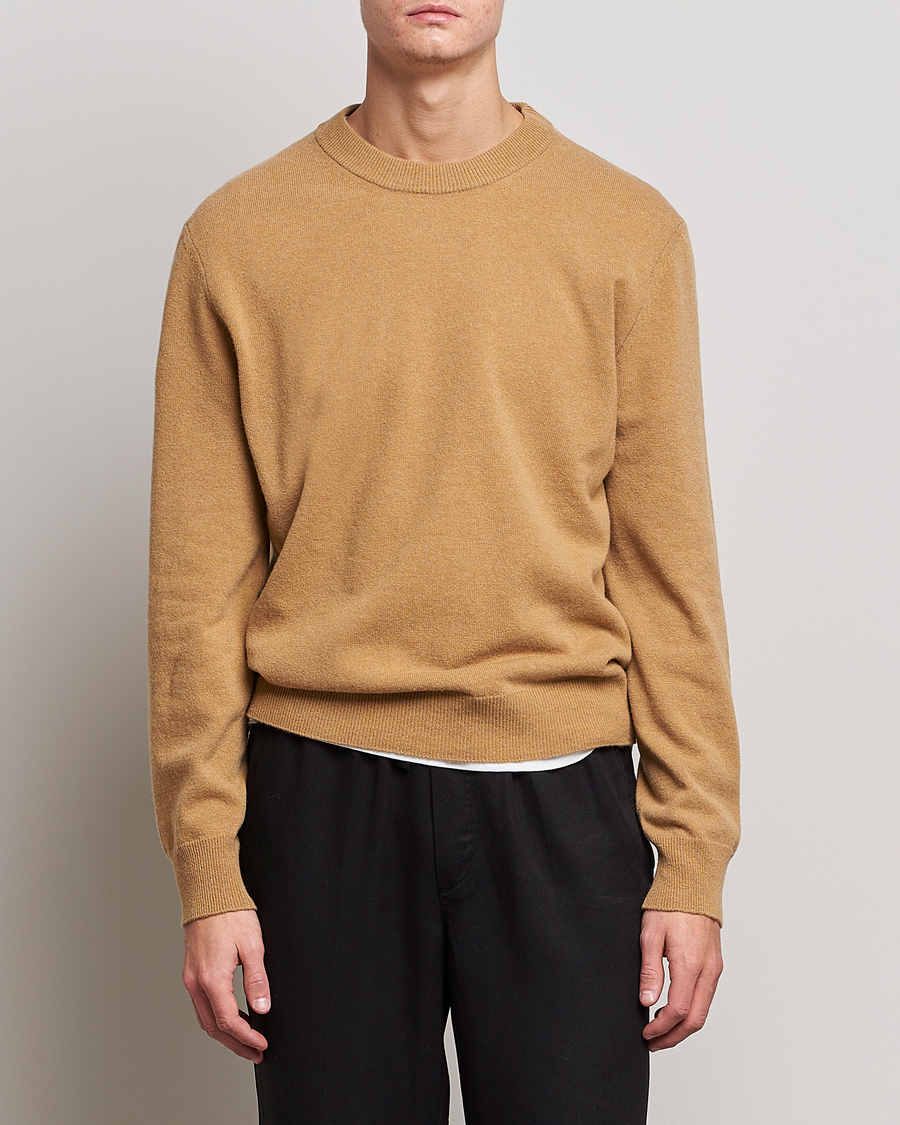 Hombres | Jerséis y prendas de punto | Filippa K | Relaxed Wool Sweater Butterscotch