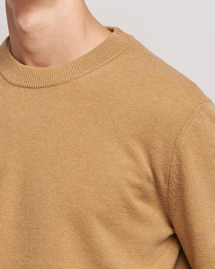 Hombres | Jerséis y prendas de punto | Filippa K | Relaxed Wool Sweater Butterscotch