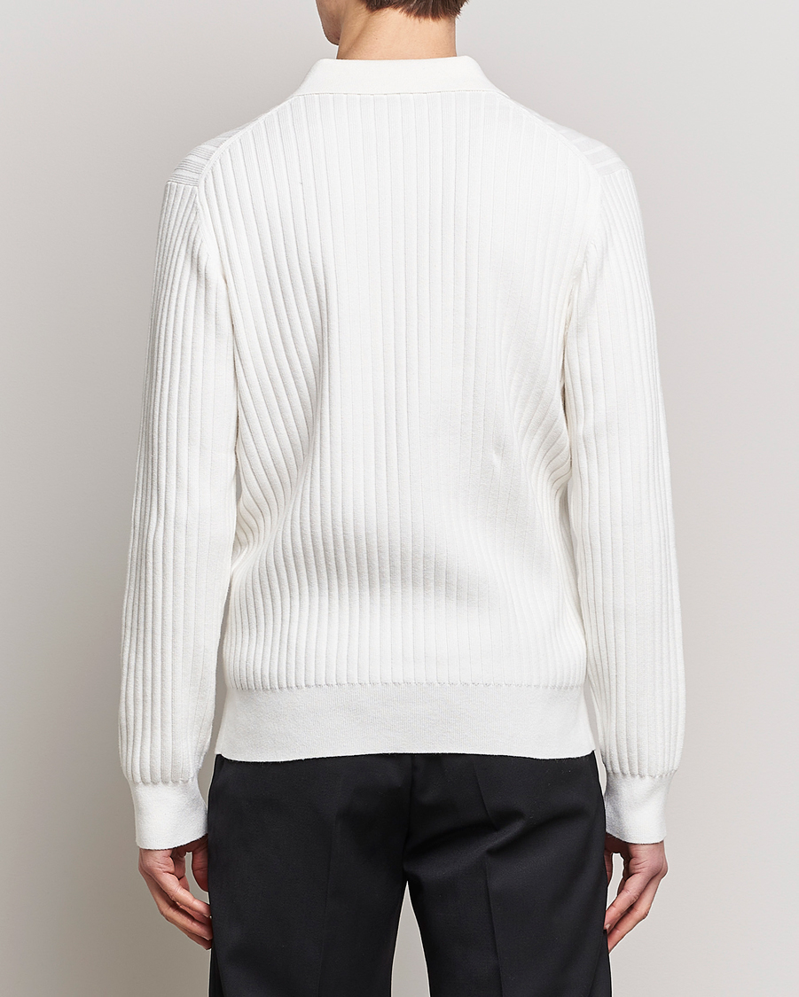 Hombres | Jerséis y prendas de punto | Filippa K | Knitted Polo Shirt White