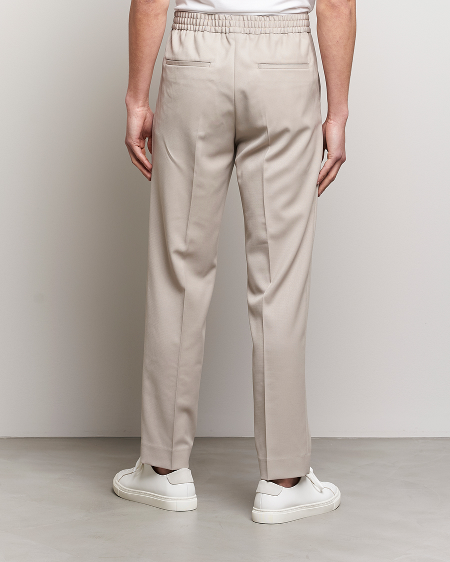 Hombres | Pantalones | Filippa K | Relaxed Terry Wool Trousers Grey Beige