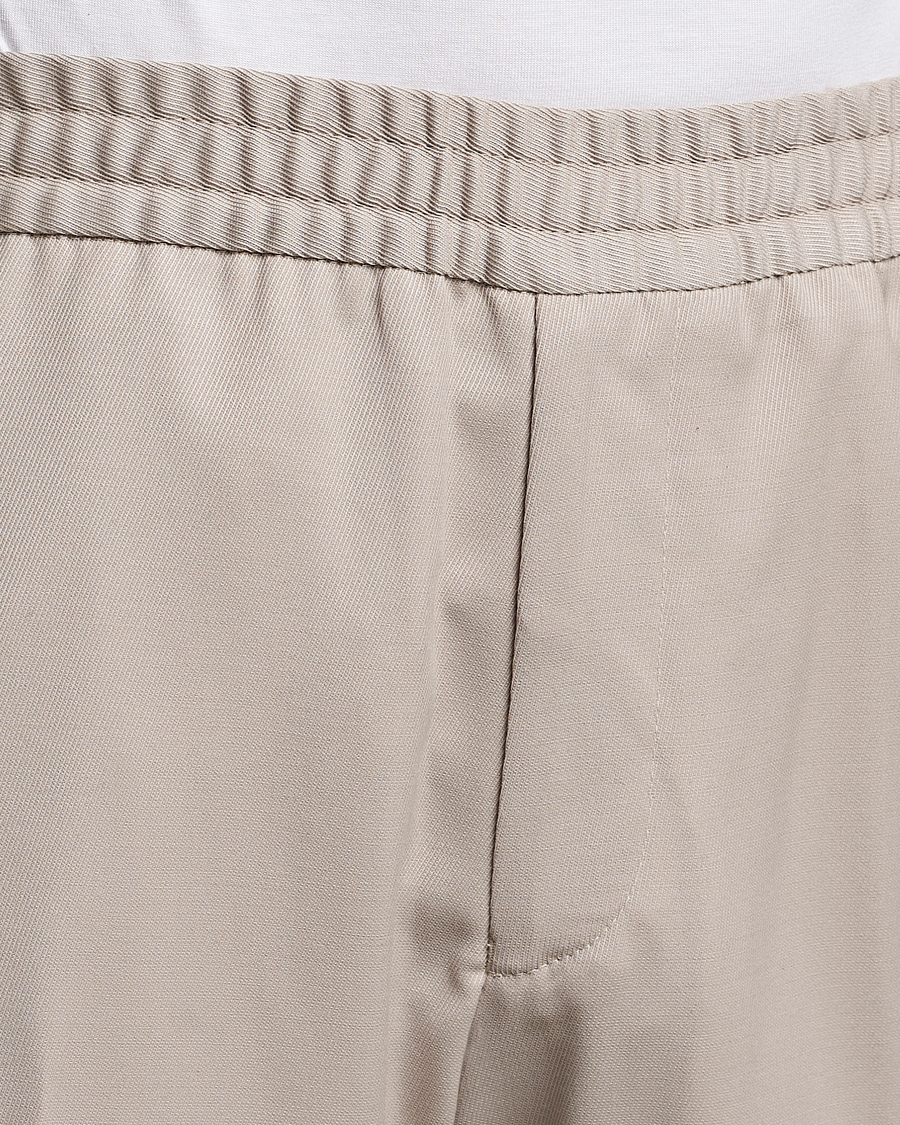 Hombres | Pantalones | Filippa K | Relaxed Terry Wool Trousers Grey Beige